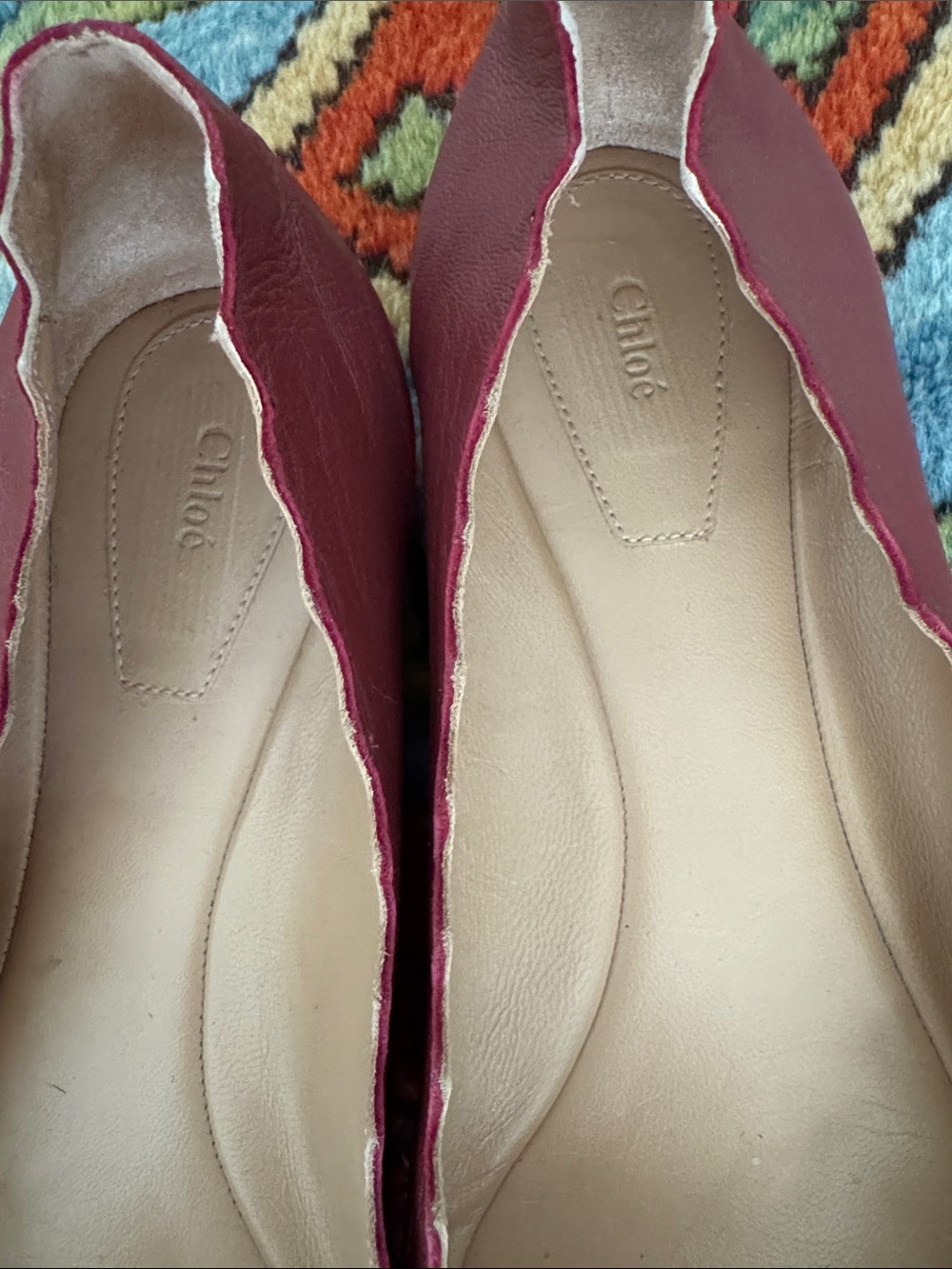 Women's Chloe Lauren Learher Ballet Flats - Picture 2 of 5